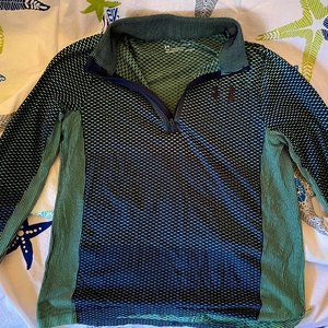 Spyder Boys Green/Black L Shirt, 1/4 zip, Rarey Worn, Like New